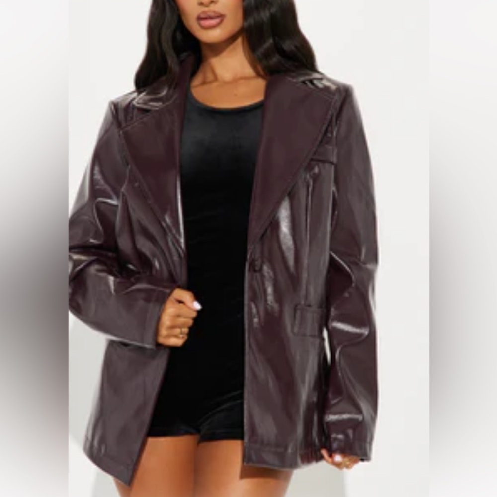 Fashion Nova Deep Purple Leather Jacket